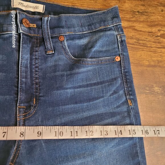 Madewell Jeans 28 Skinny 9" High Rise Creston Wash J4624 Tummy Control Stretch - Picture 9 of 13